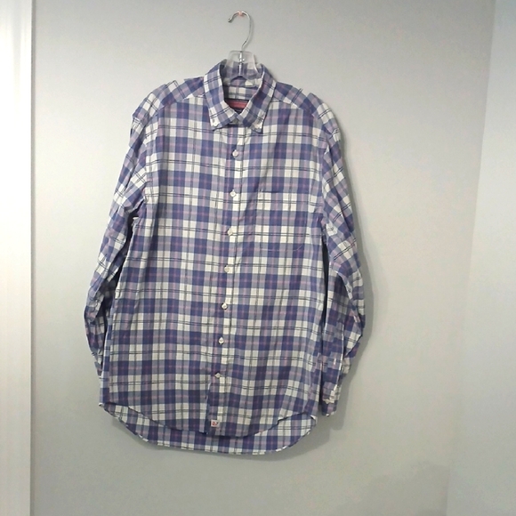 Vineyard vines Men's Purple Plaid Shirt, long-sleeved, pre-owned excellent cond - Picture 1 of 7